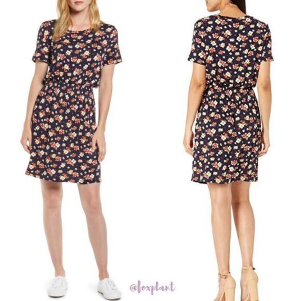NEW Bobeau Womens Floral Print Smocked Mini Dress, 3X